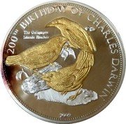 Samoa 10 Tala Galapagos Island Finches 2009 Proof KM# 205 200TH BIRTHDAY OF CHARLES DARWIN THE GALAPAGOS ISLAND FINCHES 2009 coin reverse Samoa 10 Tala Galapagos Island Finches 2009 Proof KM# 205 200TH BIRTHDAY OF CHARLES DARWIN THE GALAPAGOS ISLAND FINCHES 2009 coin reverse