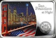 Samoa 10 Tala Night city. San Francisco 2015 Proof KM# 276 SAN FRANCISCO AT NIGHT coin reverse Samoa 10 Tala Night city. San Francisco 2015 Proof KM# 276 SAN FRANCISCO AT NIGHT coin reverse