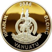 Vanuatu 10 Vatu Ornithoptera Priamus Urvillianus 2006 KM# 47 2006 RIPABLIK BLONC VANUATU LONG GOD YUMI STANAP coin obverse Vanuatu 10 Vatu Ornithoptera Priamus Urvillianus 2006 KM# 47 2006 RIPABLIK BLONC VANUATU LONG GOD YUMI STANAP coin obverse