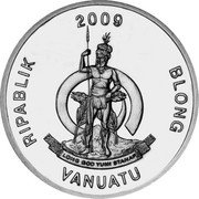 Vanuatu 10 Vatu Olympic Games 2012. Beach Volleyball 2009 Proof KM# 59 RIPABLIK 2009 BLONG VANUATU LONG GOD YUMI STANAP coin obverse Vanuatu 10 Vatu Olympic Games 2012. Beach Volleyball 2009 Proof KM# 59 RIPABLIK 2009 BLONG VANUATU LONG GOD YUMI STANAP coin obverse