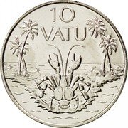 Vanuatu 10 Vatu Crab 2009 KM# 6 10 VATU coin reverse Vanuatu 10 Vatu Crab 2009 KM# 6 10 VATU coin reverse