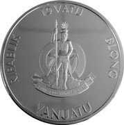 Vanuatu 10 Vatu Pope John Paul II First Visit to Palestine 2011 Proof KM# 65 RIPABLIK 10 VATU BLONG VANUATU LONG GOD YUMI STANAP coin obverse Vanuatu 10 Vatu Pope John Paul II First Visit to Palestine 2011 Proof KM# 65 RIPABLIK 10 VATU BLONG VANUATU LONG GOD YUMI STANAP coin obverse