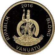 Vanuatu 10 Vatu Panathenaic Stadium in Athens 2016 Proof RIPABLIK 2016 BLONG LONG GOD YUMI STANAP VANUATU coin obverse