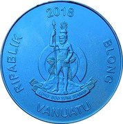 Vanuatu 10 Vatu (Titanic) RIPABLIK BLONG VANUATU 2018 LONG GOD YUMI STANAP coin obverse Vanuatu 10 Vatu (Titanic) RIPABLIK BLONG VANUATU 2018 LONG GOD YUMI STANAP coin obverse
