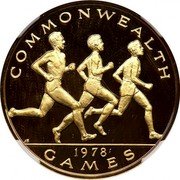 Samoa 100 Tala XI Commonwealth Games 1978 Proof KM# 31 COMMONWEALTH 1978 GAMES coin reverse Samoa 100 Tala XI Commonwealth Games 1978 Proof KM# 31 COMMONWEALTH 1978 GAMES coin reverse
