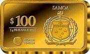 Samoa 100 Tala Friedrich der Grosse 2011 Proof KM# 223 SAMOA FA'AVAE I LE ATUA SAMOA $ 100 GOLD 999.9 ESSAYEUR FONDEUR coin obverse