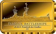 Samoa 100 Tala Friedrich der Grosse 2011 Proof KM# 223 FAMOUS BATTLESHIPS S.M.S. FRIEDRICH DER GROSSE 2011 coin reverse