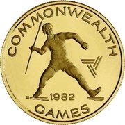 Samoa 100 Tala Commonwealth Games. Javelin Throwing 1982 Proof KM# 52 COMMONWEALTH GAMES 1982 coin reverse Samoa 100 Tala Commonwealth Games. Javelin Throwing 1982 Proof KM# 52 COMMONWEALTH GAMES 1982 coin reverse