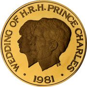 Samoa 100 Tala Wedding of Prince Charles and Lady Diana 1981 Proof KM# 45 WEDDING OF H.R.H. PRINCE CHARLES 1981 coin reverse Samoa 100 Tala Wedding of Prince Charles and Lady Diana 1981 Proof KM# 45 WEDDING OF H.R.H. PRINCE CHARLES 1981 coin reverse