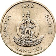 Vanuatu 100 Vatu Sprouting Bulbs 1988 KM# 9 1988 RIPABLIK BLONG VANUATU LONG GOD YUMI STANAP coin obverse Vanuatu 100 Vatu Sprouting Bulbs 1988 KM# 9 1988 RIPABLIK BLONG VANUATU LONG GOD YUMI STANAP coin obverse