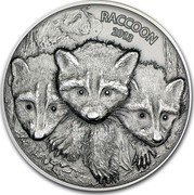 Vanuatu 100 Vatu Raccoon Family 2013 Proof, Matte KM# 91 RACCOON 2013 coin reverse Vanuatu 100 Vatu Raccoon Family 2013 Proof, Matte KM# 91 RACCOON 2013 coin reverse