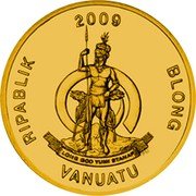 Vanuatu 100 Vatu (Barack Obama) 2009 RIPABLIK BLONG VANUATU LONG GOD YUMI STANAP PM coin obverse Vanuatu 100 Vatu (Barack Obama) 2009 RIPABLIK BLONG VANUATU LONG GOD YUMI STANAP PM coin obverse