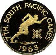 Samoa 1000 Tala South Pacific Games 1983 Proof KM# 56 7TH. SOUTH PACIFIC GAMES ER 1983 coin reverse Samoa 1000 Tala South Pacific Games 1983 Proof KM# 56 7TH. SOUTH PACIFIC GAMES ER 1983 coin reverse