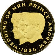 Samoa 1000 Tala Prince Andrew and Sarah Fereguson's Marriage 1986 Proof KM# 65 WEDDING OF HRH PRINCE ANDREW 1986 coin reverse Samoa 1000 Tala Prince Andrew and Sarah Fereguson's Marriage 1986 Proof KM# 65 WEDDING OF HRH PRINCE ANDREW 1986 coin reverse