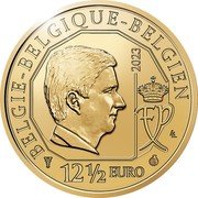Belgium 12-1/2 Euro (Philippe Queen Mathilde) BELGIE BELGIQUE BELGIEN 2023 12 1/2 EURO LL FP coin obverse Belgium 12-1/2 Euro (Philippe Queen Mathilde) BELGIE BELGIQUE BELGIEN 2023 12 1/2 EURO LL FP coin obverse