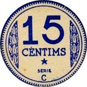 Spain 15 Centimos (Manresa) 15 CÈNTIMS coin reverse