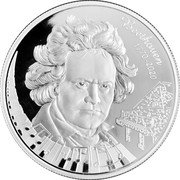 Samoa 2 Dollars 250th Birthday of Beethoven 2020 BEETHOVEN 1770-2020 coin reverse
