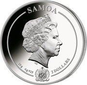 Samoa 2 Dollars Fall of Berlin Wall 30th Anniversary 2019 SAMOA IRB 20G AG925 2 DOLLARS coin obverse Samoa 2 Dollars Fall of Berlin Wall 30th Anniversary 2019 SAMOA IRB 20G AG925 2 DOLLARS coin obverse