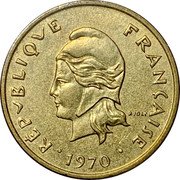 Vanuatu 2 Francs Frigate Bird 1970 KM# 5.1 RÉPVBLIQVE FRANÇAISE R JOLY 1970 coin obverse Vanuatu 2 Francs Frigate Bird 1970 KM# 5.1 RÉPVBLIQVE FRANÇAISE R JOLY 1970 coin obverse