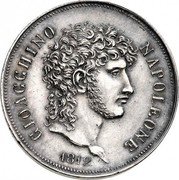 Italy 2 Lire (Joachim Murat Pattern) GIOACCHINO NAPOLEONE 1812 coin obverse Italy 2 Lire (Joachim Murat Pattern) GIOACCHINO NAPOLEONE 1812 coin obverse