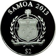 Samoa 2 Tala 75 Years of VW Beetle 2013 Proof KM# 250 SAMOA 2013 FA'AVAE I LE ATUA SAMOA $2 coin obverse Samoa 2 Tala 75 Years of VW Beetle 2013 Proof KM# 250 SAMOA 2013 FA'AVAE I LE ATUA SAMOA $2 coin obverse