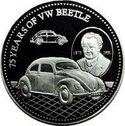 Samoa 2 Tala 75 Years of VW Beetle 2013 Proof KM# 250 75 YEARS OF VW BEETLE 1875 1951 coin reverse Samoa 2 Tala 75 Years of VW Beetle 2013 Proof KM# 250 75 YEARS OF VW BEETLE 1875 1951 coin reverse