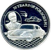 Samoa 2 Tala 50 Years of Porsche 911 2013 Proof KM# 249 50 YEARS OF PORSCHE 911 1935 2012 coin reverse Samoa 2 Tala 50 Years of Porsche 911 2013 Proof KM# 249 50 YEARS OF PORSCHE 911 1935 2012 coin reverse