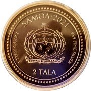 Samoa 2 Tala (Alpha & Omega) 1 TROY OUNCE SAMOA 2021 999 FINE SILVER FAʻAVAE I LE ATUA SAMOA 2 TALA coin obverse Samoa 2 Tala (Alpha & Omega) 1 TROY OUNCE SAMOA 2021 999 FINE SILVER FAʻAVAE I LE ATUA SAMOA 2 TALA coin obverse