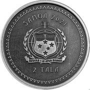 Samoa 2 Tala Pacific Mermaid. Antique finish 2021 SAMOA 2021 FA'AVAE I LE ATUA SAMOA 2 TALA coin obverse Samoa 2 Tala Pacific Mermaid. Antique finish 2021 SAMOA 2021 FA'AVAE I LE ATUA SAMOA 2 TALA coin obverse
