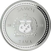 Samoa 2 Tala Seahorse and Grass 2018  Reverse Proof SAMOA 20 18 FA AVAE I LE ATUA SAMOA 2 TALA coin obverse Samoa 2 Tala Seahorse and Grass 2018  Reverse Proof SAMOA 20 18 FA AVAE I LE ATUA SAMOA 2 TALA coin obverse
