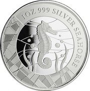 Samoa 2 Tala Seahorse and Grass 2018  Reverse Proof 1 OZ 999 SILVER SEAHORSE coin reverse Samoa 2 Tala Seahorse and Grass 2018  Reverse Proof 1 OZ 999 SILVER SEAHORSE coin reverse