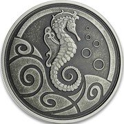 Samoa 2 Tala (Seahorse. Antiqued) coin reverse Samoa 2 Tala (Seahorse. Antiqued) coin reverse