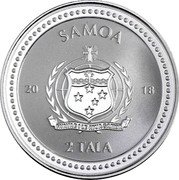 Samoa 2 Tala (Seahorse. Coloured) SAMOA 20 18 FA AVAE I LE ATUA SAMOA 2 TALA coin obverse Samoa 2 Tala (Seahorse. Coloured) SAMOA 20 18 FA AVAE I LE ATUA SAMOA 2 TALA coin obverse