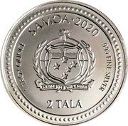 Samoa 2 Tala (Silver Serpent of Milan) 1 TROY OUNCE SAMOA 2020 999 FINE SILVER FA'AVAE I LE ATUA SAMOA 2 TALA coin obverse Samoa 2 Tala (Silver Serpent of Milan) 1 TROY OUNCE SAMOA 2020 999 FINE SILVER FA'AVAE I LE ATUA SAMOA 2 TALA coin obverse