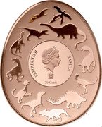 Samoa 20 Cents Dsungaripterus Weii 2022  Proof ELIZABETH II SAMOA 20 CENTS coin obverse Samoa 20 Cents Dsungaripterus Weii 2022  Proof ELIZABETH II SAMOA 20 CENTS coin obverse