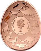 Samoa 20 Cents Lufengosaurus. Dinosaurs in Asia 2022 ELIZABETH II SAMOA 20 CENTS coin obverse Samoa 20 Cents Lufengosaurus. Dinosaurs in Asia 2022 ELIZABETH II SAMOA 20 CENTS coin obverse