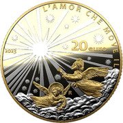 Italy 20 Euro 700th Anniversary of the death of Dante Alighieri 2023 R L’AMOR CHE MOVE IL SOLE E L’ALTRE STELLE 20 EURO 2023 R coin reverse Italy 20 Euro 700th Anniversary of the death of Dante Alighieri 2023 R L’AMOR CHE MOVE IL SOLE E L’ALTRE STELLE 20 EURO 2023 R coin reverse