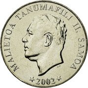Samoa 20 Sene Breadfruits 2002 KM# 133 MALIETOA TANUMAFILI II SAMOA MP 2006 coin obverse Samoa 20 Sene Breadfruits 2002 KM# 133 MALIETOA TANUMAFILI II SAMOA MP 2006 coin obverse