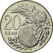 Samoa 20 Sene Breadfruits 2002 KM# 133 20 SENE JB coin reverse Samoa 20 Sene Breadfruits 2002 KM# 133 20 SENE JB coin reverse