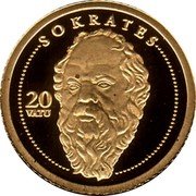Vanuatu 20 Vatu Socrates 2009 Proof KM# 57 SOKRATES 20 VATU coin reverse Vanuatu 20 Vatu Socrates 2009 Proof KM# 57 SOKRATES 20 VATU coin reverse