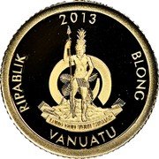 Vanuatu 20 Vatu Kaaba 2013 Proof KM# 85 2013 RIPABLIK BLONC VANUATU LONG GOD YUMI STANAP coin obverse Vanuatu 20 Vatu Kaaba 2013 Proof KM# 85 2013 RIPABLIK BLONC VANUATU LONG GOD YUMI STANAP coin obverse