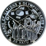 Vanuatu 20 Vatu (Pyeongchang Winter Olympic Games) PARADE OF NATIONS OLYMPIC GAMES 2018 20 VATU coin reverse Vanuatu 20 Vatu (Pyeongchang Winter Olympic Games) PARADE OF NATIONS OLYMPIC GAMES 2018 20 VATU coin reverse