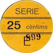 Spain 25 Centimos (Viella) SERIE E 25 CÈNTIMS coin reverse Spain 25 Centimos (Viella) SERIE E 25 CÈNTIMS coin reverse