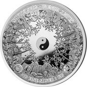 Samoa 25 Dollars (35 Anniversary Panda Coin of China) 35TH ANNI THE GIANT PANDA 25 DOLLARS .999 FINE SILVER 1 KG coin reverse Samoa 25 Dollars (35 Anniversary Panda Coin of China) 35TH ANNI THE GIANT PANDA 25 DOLLARS .999 FINE SILVER 1 KG coin reverse