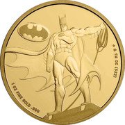 Samoa 25 Dollars (DC Comics. Batman) 1OZ FINE GOLD .999 © & TM DC (S22) coin reverse Samoa 25 Dollars (DC Comics. Batman) 1OZ FINE GOLD .999 © & TM DC (S22) coin reverse
