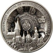 Samoa 25 Dollars (Hogwarts Castle) HOGWARTS SCHOOL OF WITCHCRAFT AND WIZARDRY HARRY POTTER coin reverse Samoa 25 Dollars (Hogwarts Castle) HOGWARTS SCHOOL OF WITCHCRAFT AND WIZARDRY HARRY POTTER coin reverse