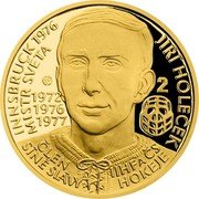 Samoa 25 Dollars Jiri Holecek 2020 ♛Cᴍ HP 2 JIŘÍ HOLEČEK INNSBRUCK 1976 MISTR SVĚTA 1972 1976 1977 ČLEN SÍTĚ SLAVY IIHF A ČS HOKEJE coin reverse