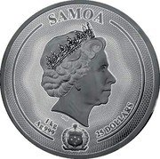 Samoa 25 Dollars (Majestic Wildlife - The Deer) IRB SAMOA 1 KG AG 999 25 DOLLARS coin obverse