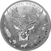 Samoa 25 Dollars (Majestic Wildlife - The Deer) 2020 MAJESTIC WILDLIFE DEER coin reverse