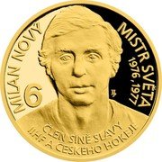 Samoa 25 Dollars Milan Novy 2020 ♛Cᴍ 6 LJ MILAN NOVÝ MISTR SVETÁ 1976 1977 ČLEN SINE SLÁVY IIHF A ČESKÝ HOKEJE coin reverse